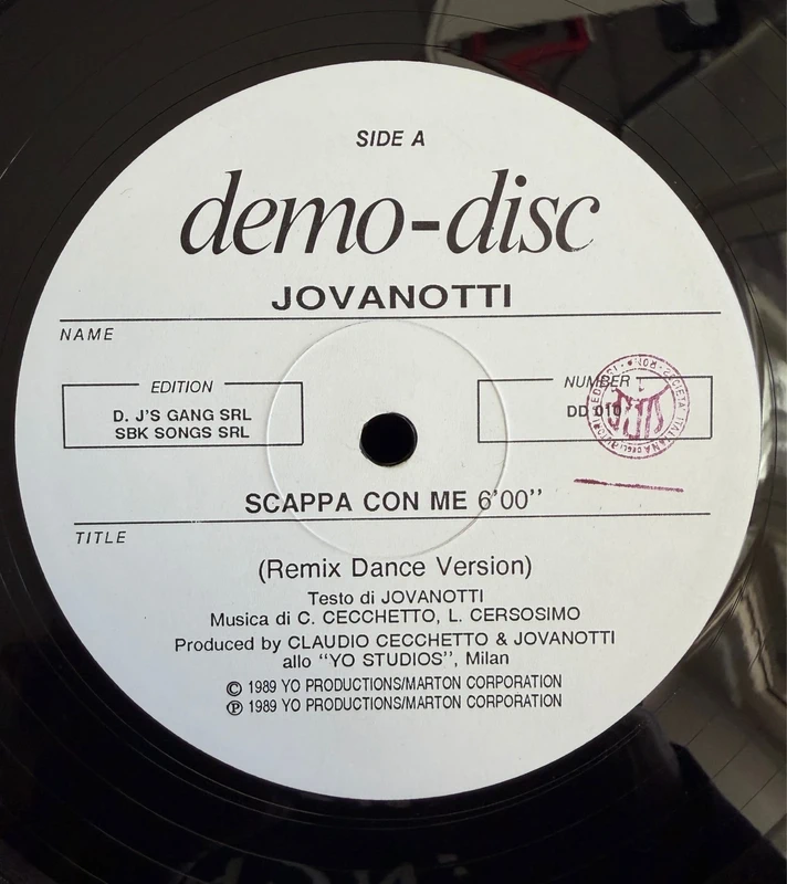 Jovanotti / Scappa Con Me / Ci Provo Gusto (e Il Basso Pompa)