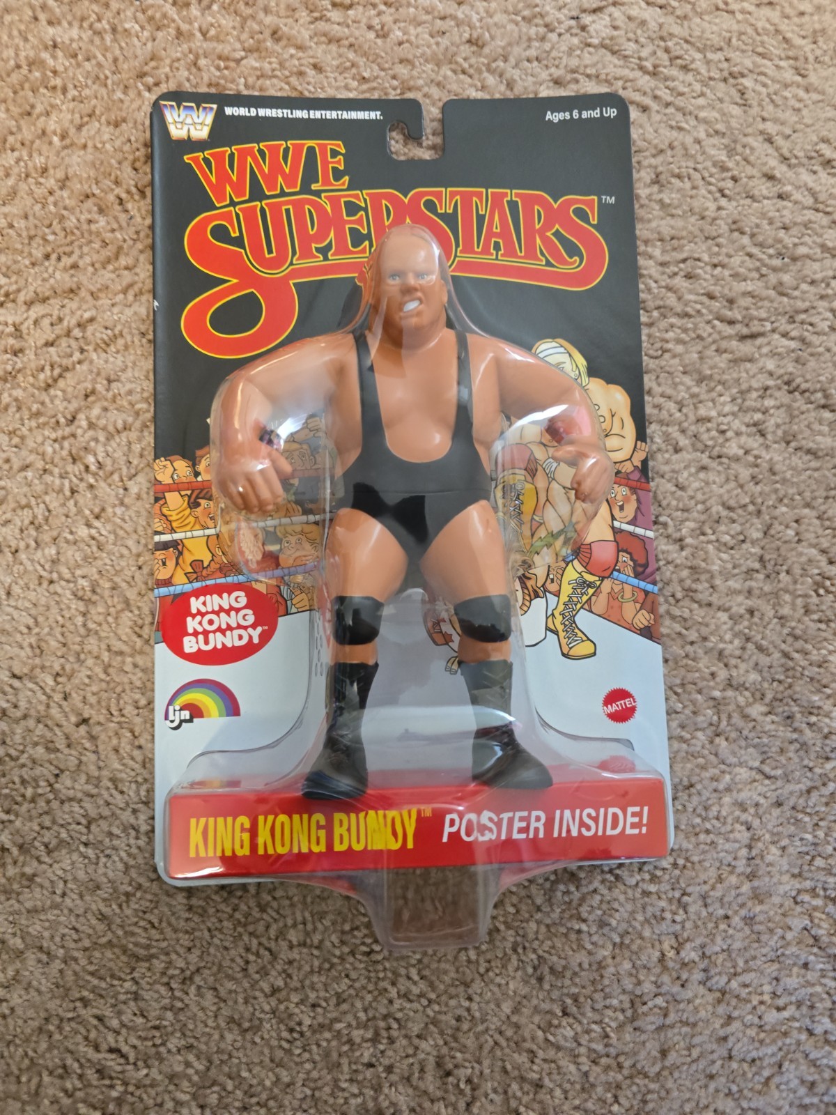 WWE Superstars King Kong Bundy Figure Mattel LJN Style Black Card NUOVO