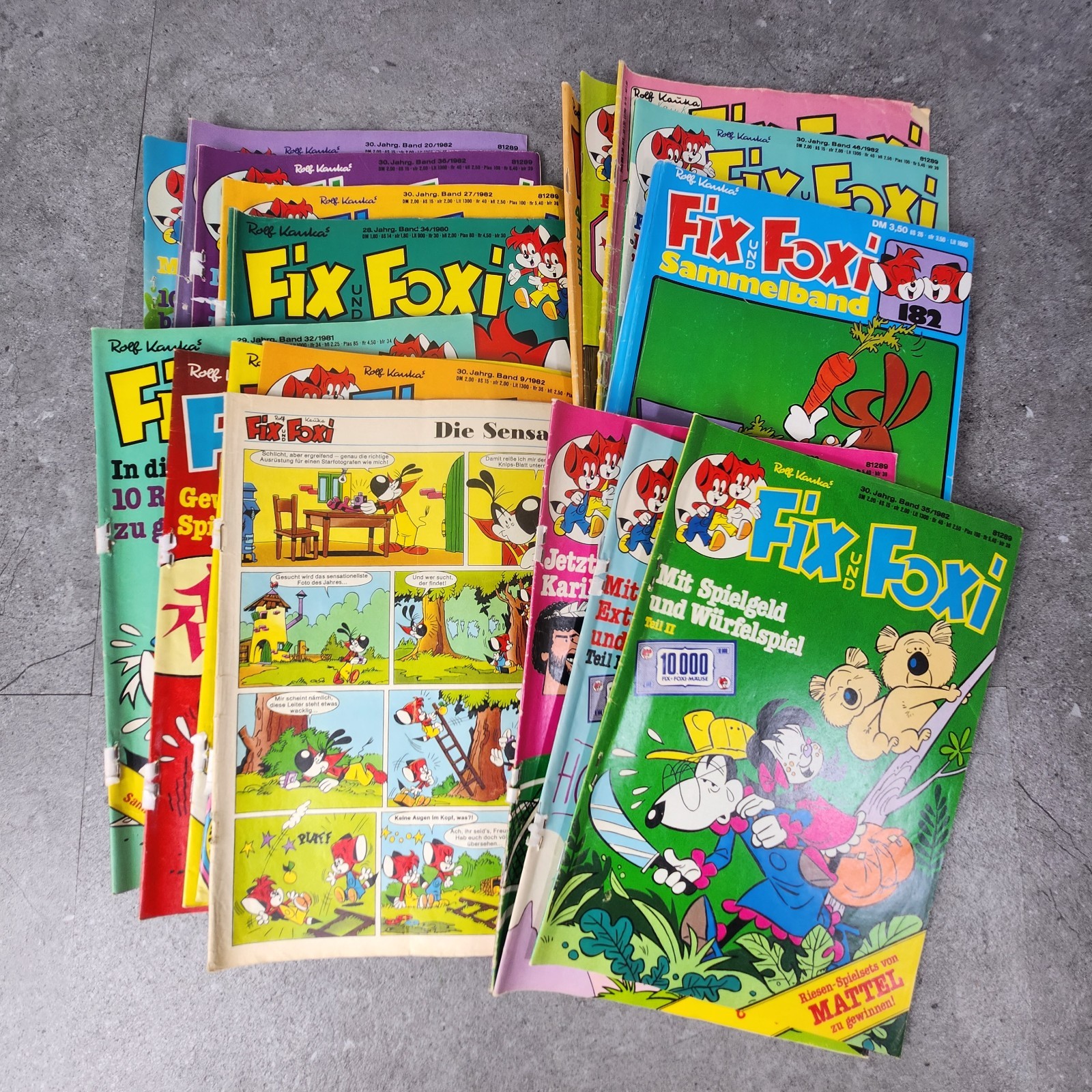 Fix e Foxi Rolf Kauka raccolta 18 fascicoli 1980-1982 + volume da collezione 182