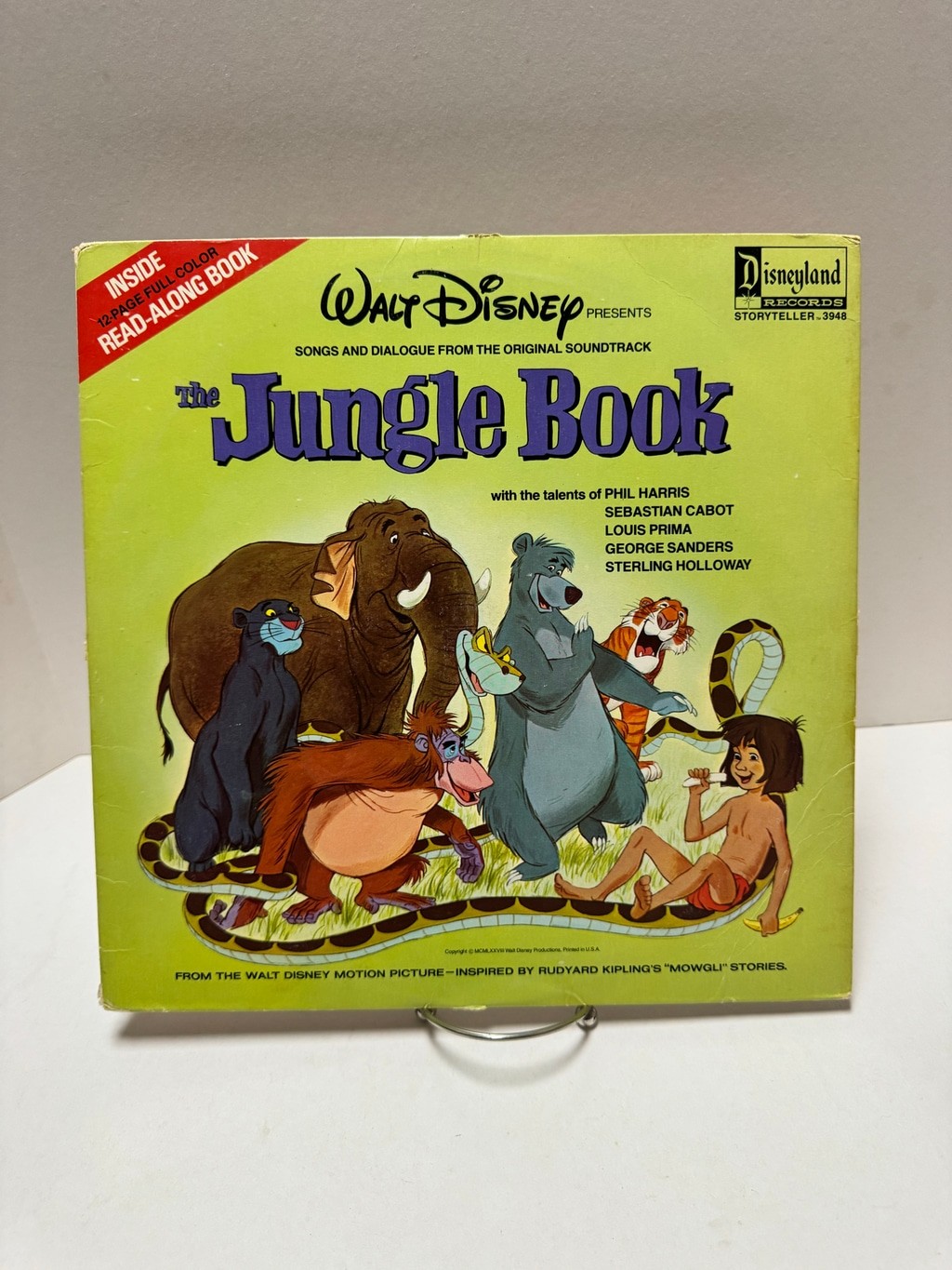 Walt Disney The Jungle Book Disneyland 3948 LP & Illustrated Book 1978