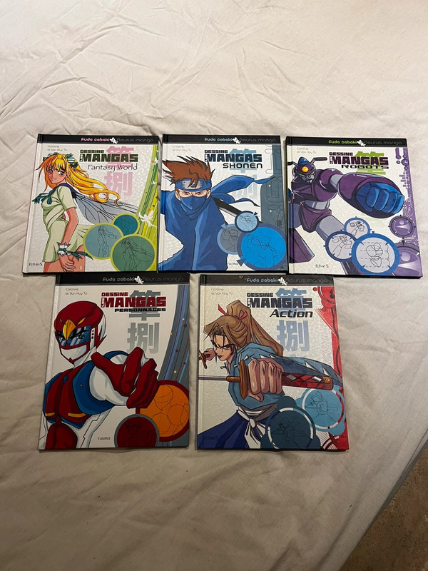 Lot de 5 livres dessins mangas