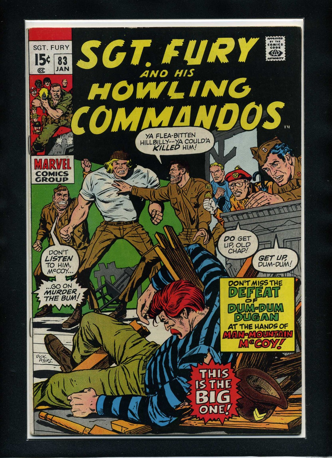 Sgt. Fury #83 VF 1971 Marvel 1° Uomo-Mountain McCoy Fumetto