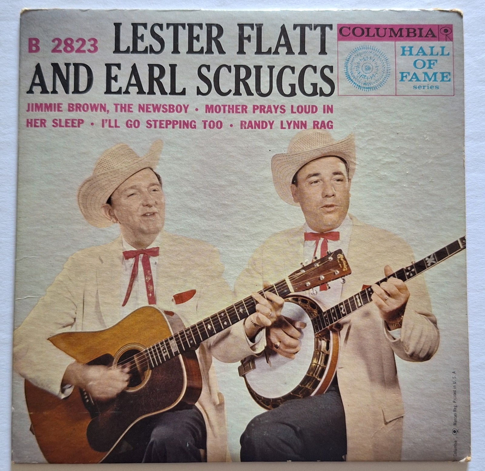 Flatt and Scruggs Hall of Fame 45 rpm with Hard Cover Picture Sleeve