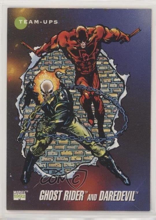 1992 Impel Marvel Universe Serie III Team-Ups Ghost Rider Daredevil #90 0nl0