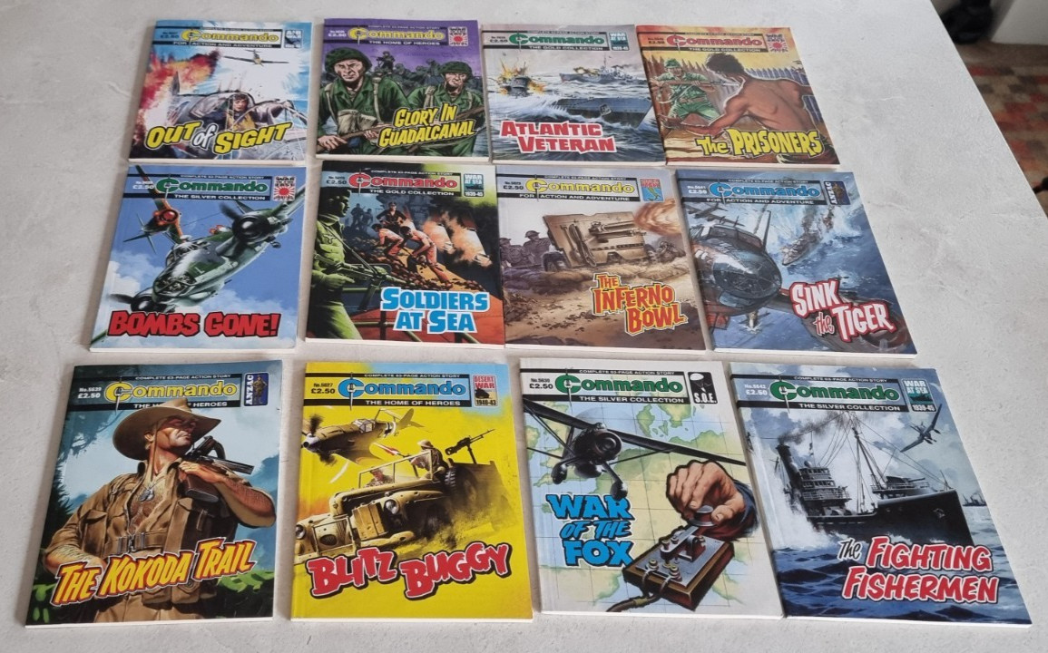 Collection of Commando Action Adventure Picture Library Comic Books X 12 NEW