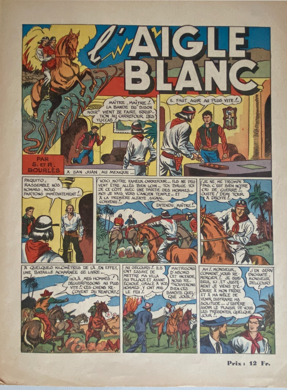 L' AIGLE BLANC Par S.ET R. BOURLES N° 2221 ARTIMA TOURCOING Fumetto 1947