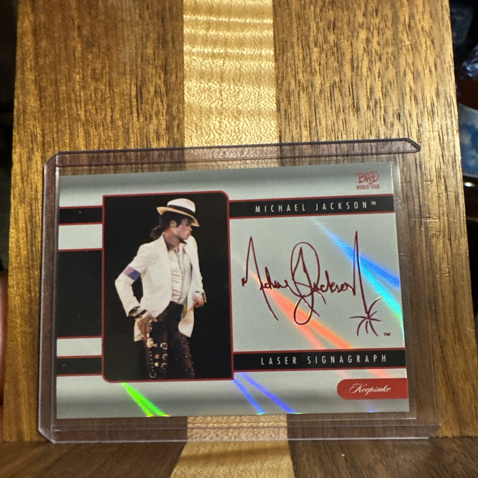 2025 Keepsake Michael Jackson 48/87 Bad World Tour firma laser SP #151