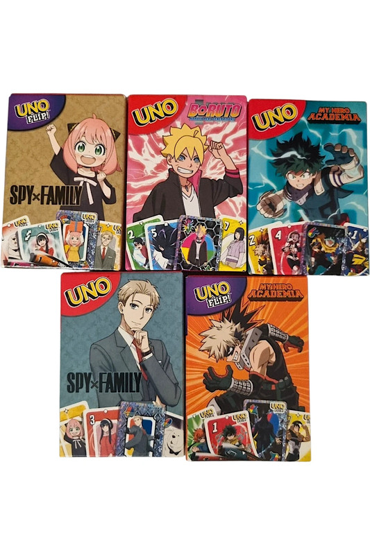 5er Set UNO x Anime McDonald's 2026 – Spy×Family, Boruto, My Hero Academia