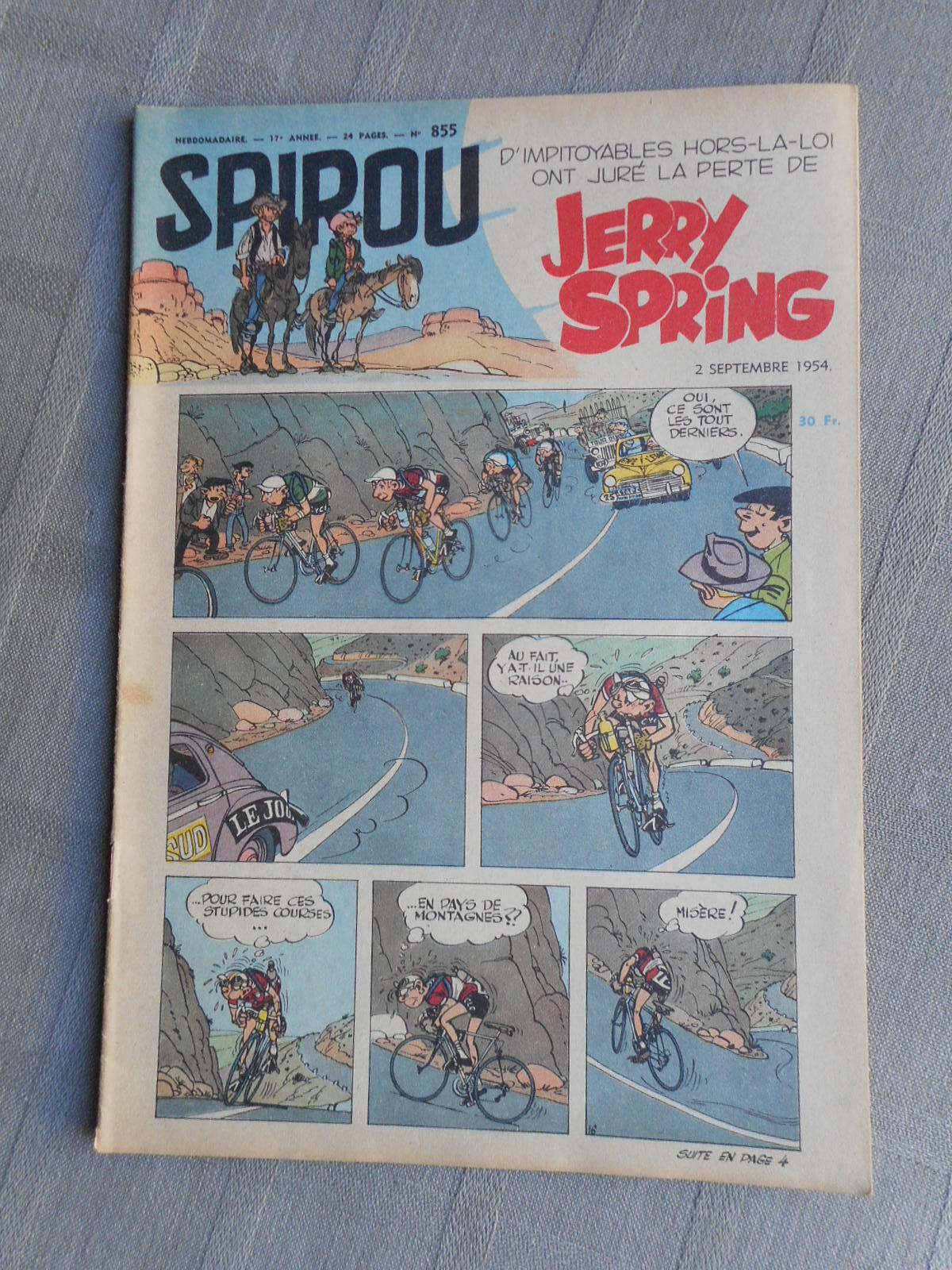 Hebdo Il Giornale Di Spirou N°855 1954 In Ottime Condizioni