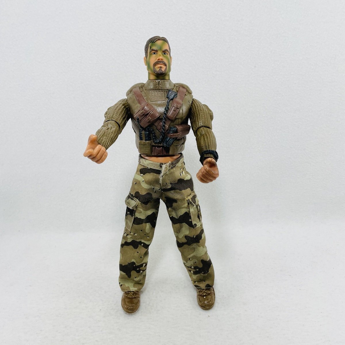 Lanard Toys G.I. 2003 Joe Action Figure Esercito Militare 12" Giunto Vernice Mimetica