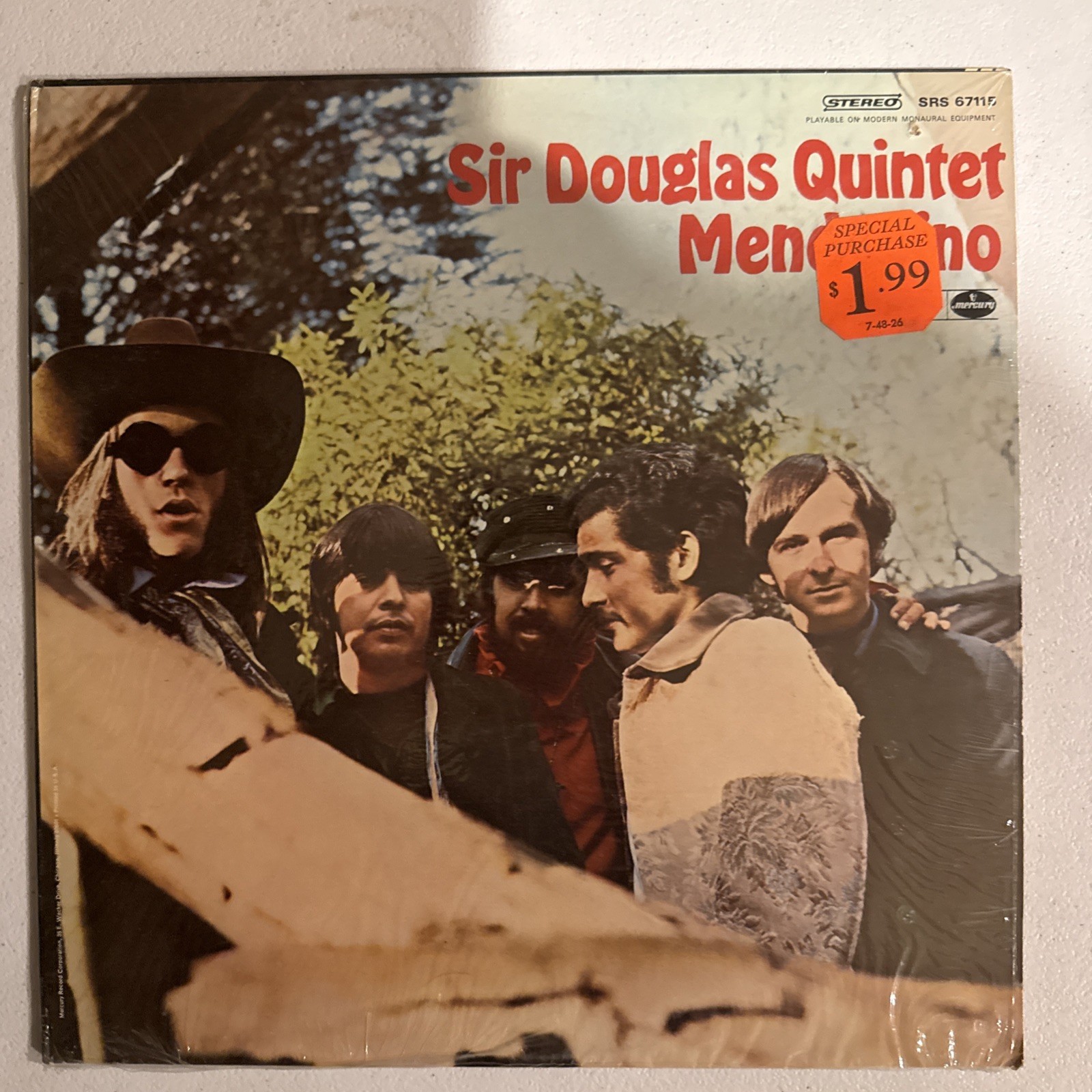 Sir Douglas Quintet - Mendocino LP  1969 Smash / Mercury SRS 67115 VG+ Vinyl USA