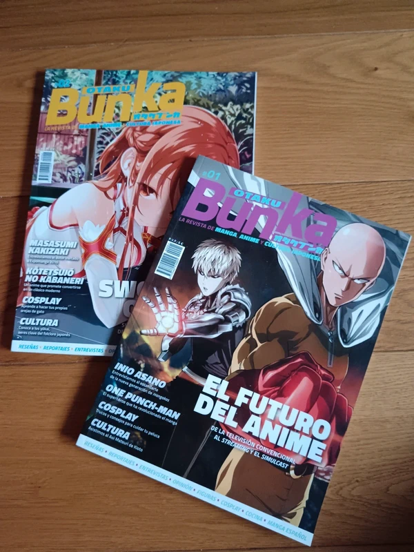Lotto 2 Riviste Otaku Bunka Nº 1 e Nº 2 (One Punch Man / Sword Art Online)