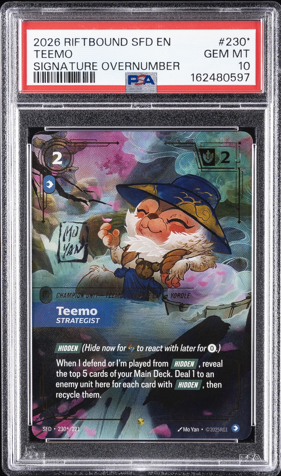 2026 RIFTBOUND: LEAGUE OF LEGENDS SFD-SPIRITFORGED TEEMO - STRATEGIST PSA 10