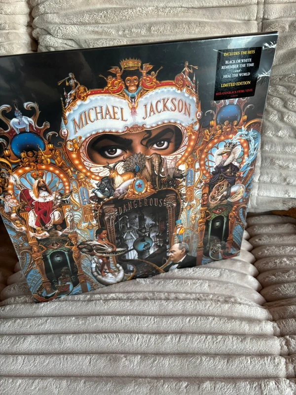 Michael Jackson dangerous édition limité double album red black swirl