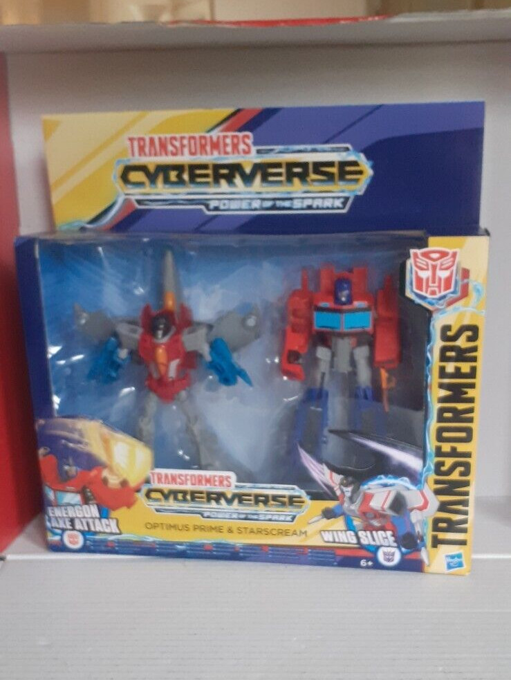 HASBRO TRANSFORMERS CYBERVERSE POWER OF THE SPARK OPTIMUS PRIME & STARSCREAM