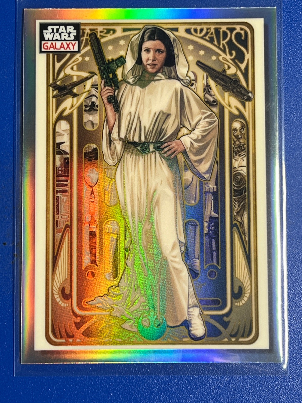 2023 Topps Star Wars Galaxy Chrome Refractor Princess Leia Organa #82
