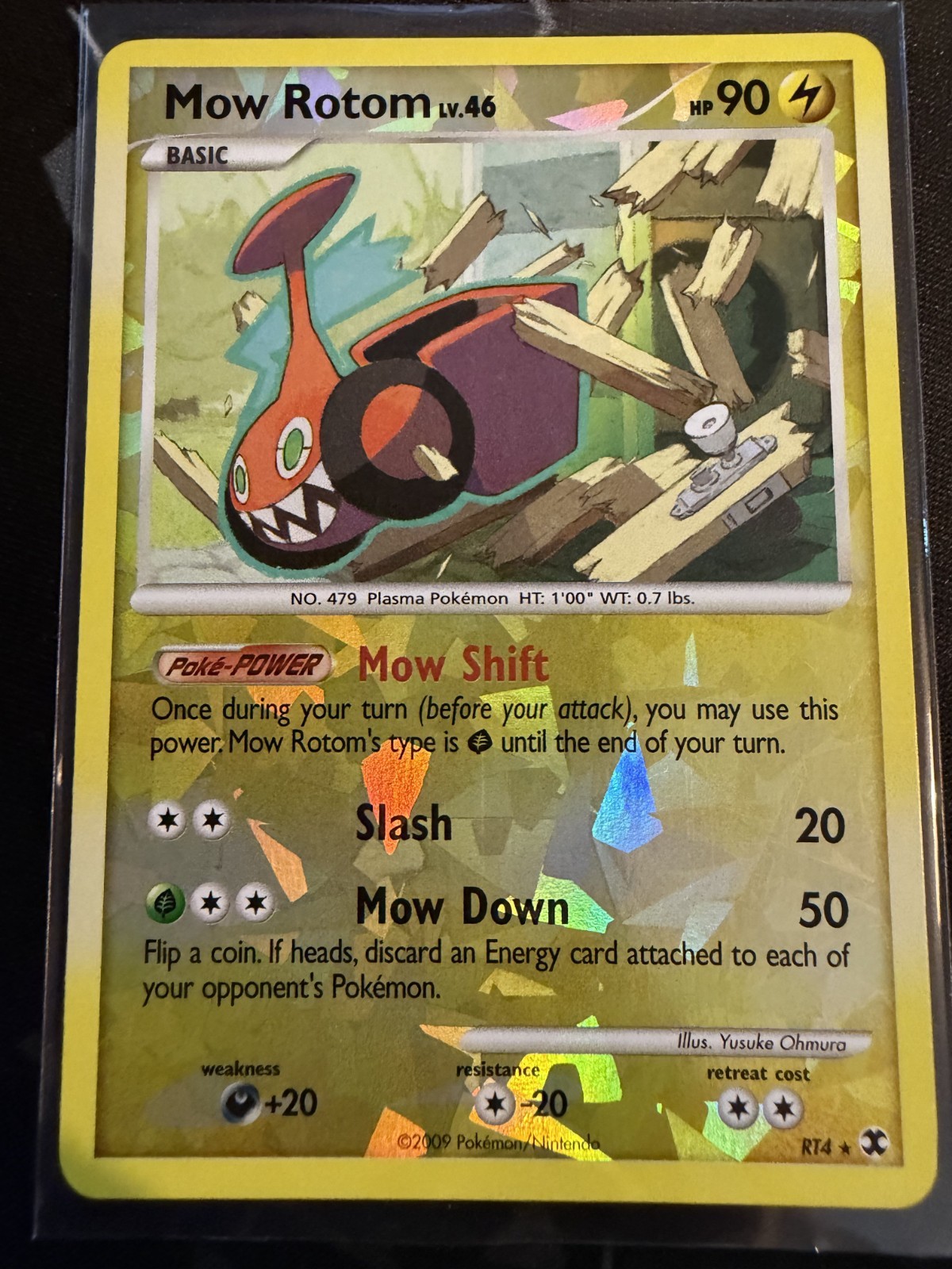 Mow Rotom RT4/111 Rare Rising Rivals Pokemon Reverse Holo