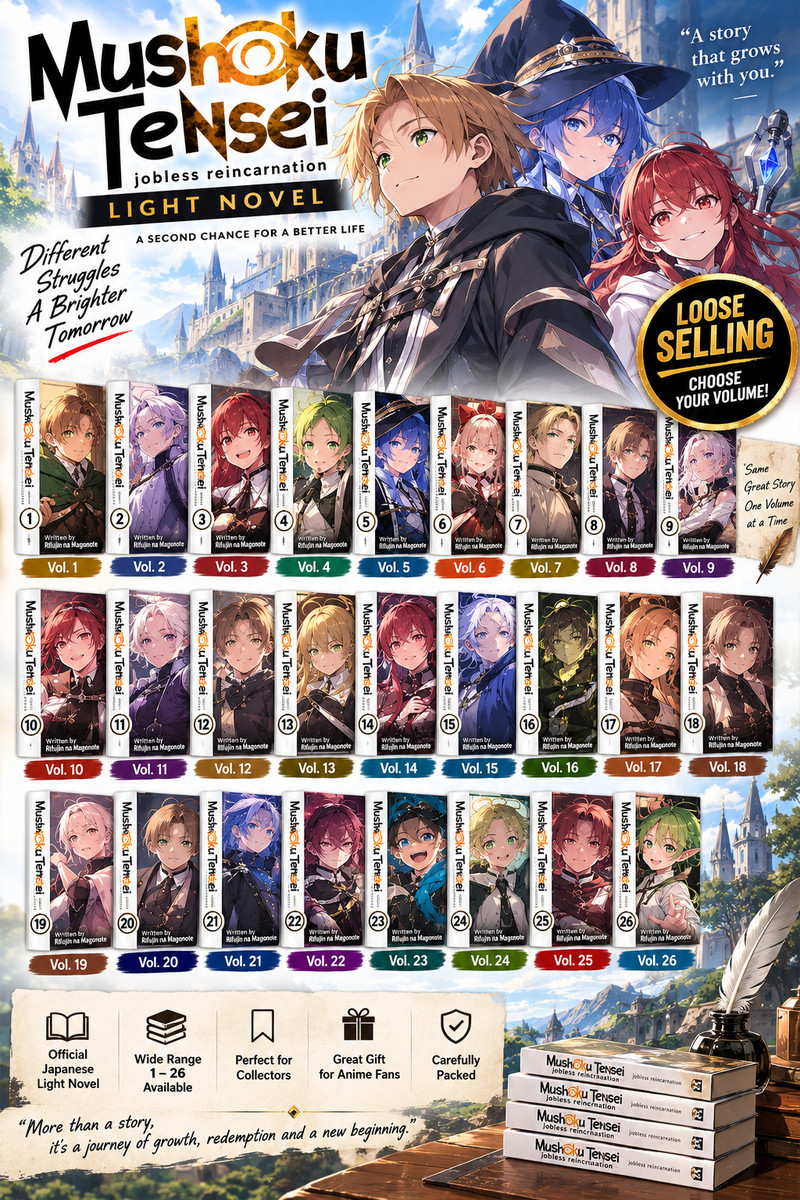 Mushoku Tensei: Jobless Reincarnation Light Novel Volume 1-26 Versione Inglese!!