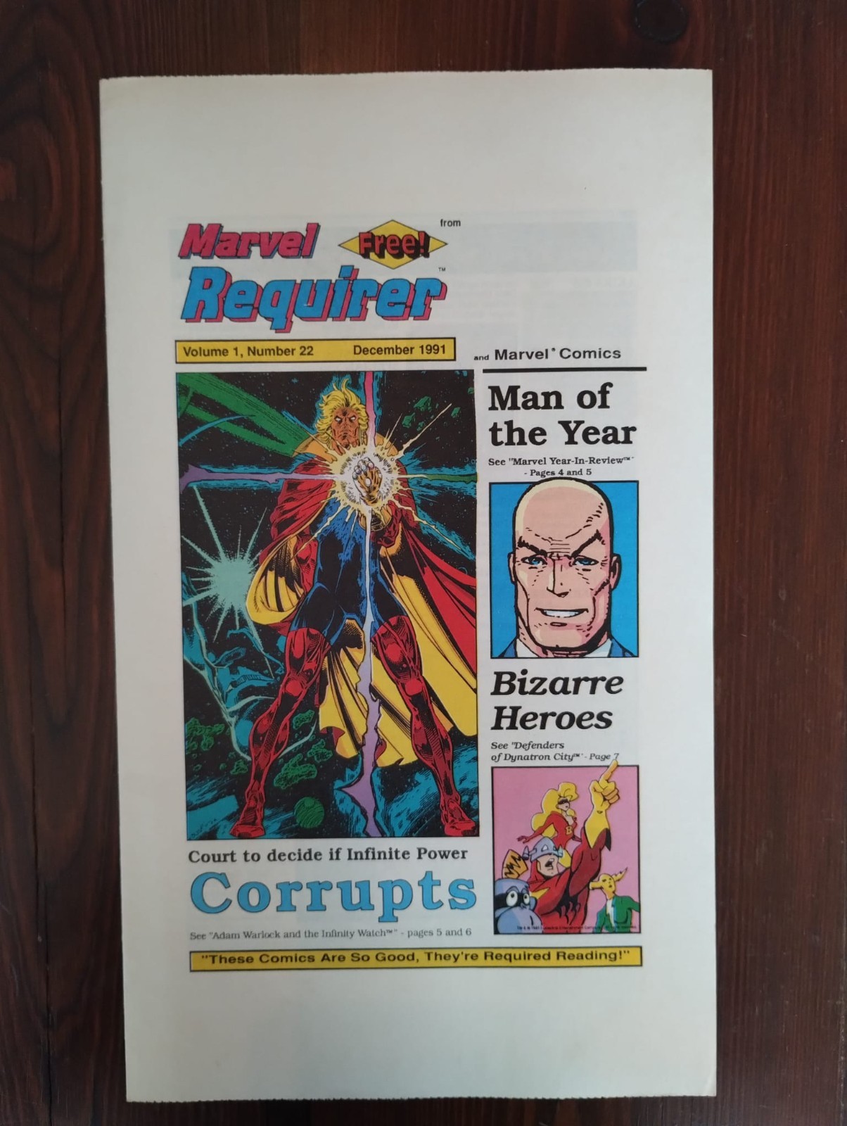 MARVEL REQUIRER Volume 1, Numero 22 - Dicembre 1991 RARE! Marvel, spiderman