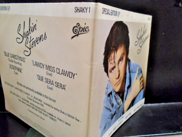 SHAKIN` STEVENS " SPECIAL E.P   INC. " BUE CHRISTMAS "  EX+ COND.IN PIC SL.