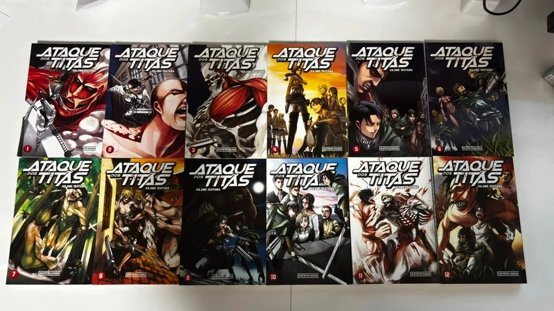 Manga Ataque dos Titãs volumes 1-12