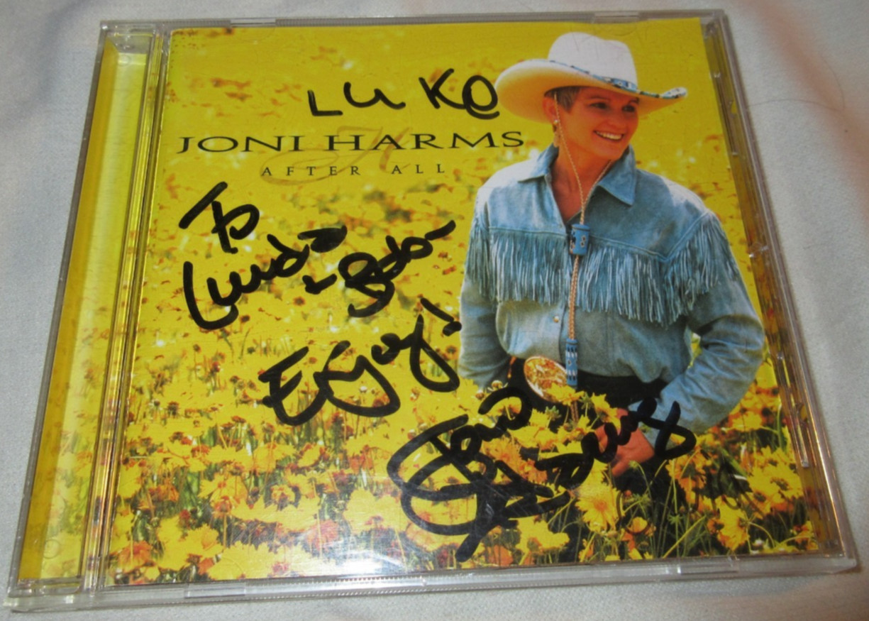 JONI HARMS After All (2001) CD+Autograph Cowboy Country Western Real West