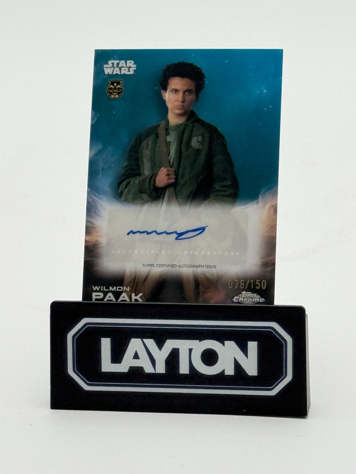 2025 Topps Chrome Star Wars - Muhannad Bhaier come Wilmon Paak debutto automatico 076/150