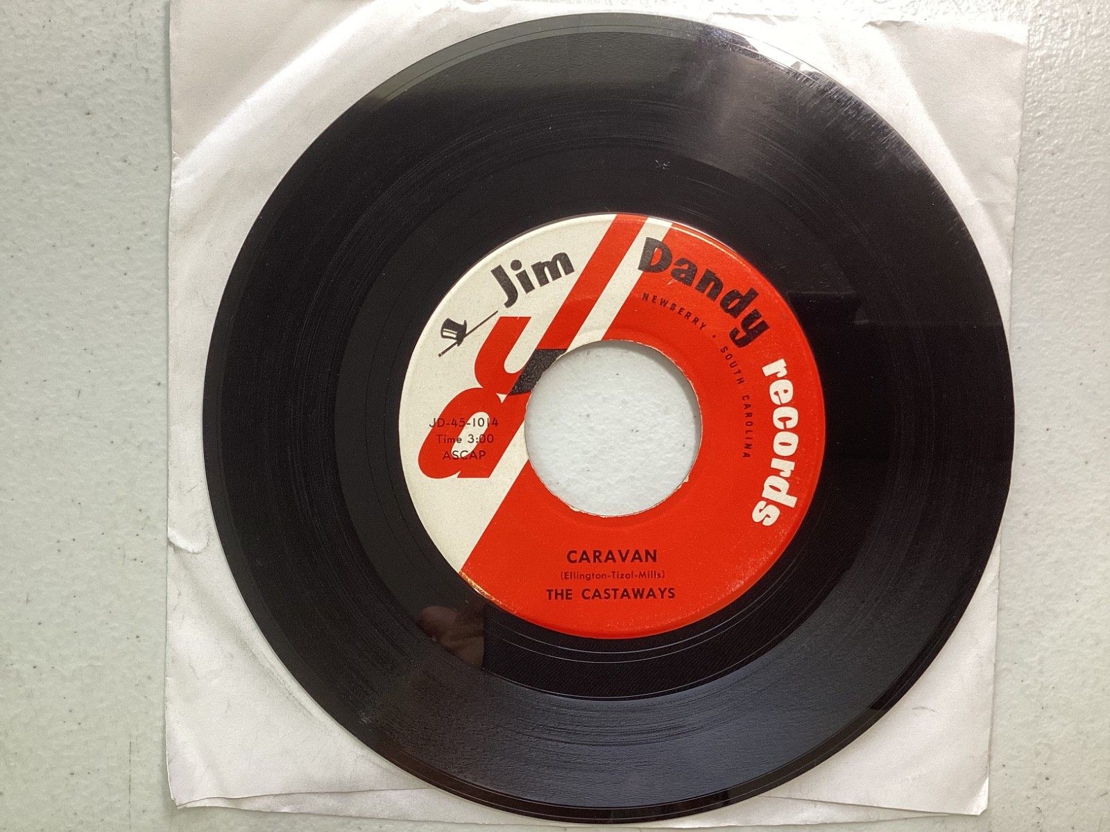 The Castaways Caravan Carols Theme 45 Tested JD-45-1014 Jim Dandy Records VHTF