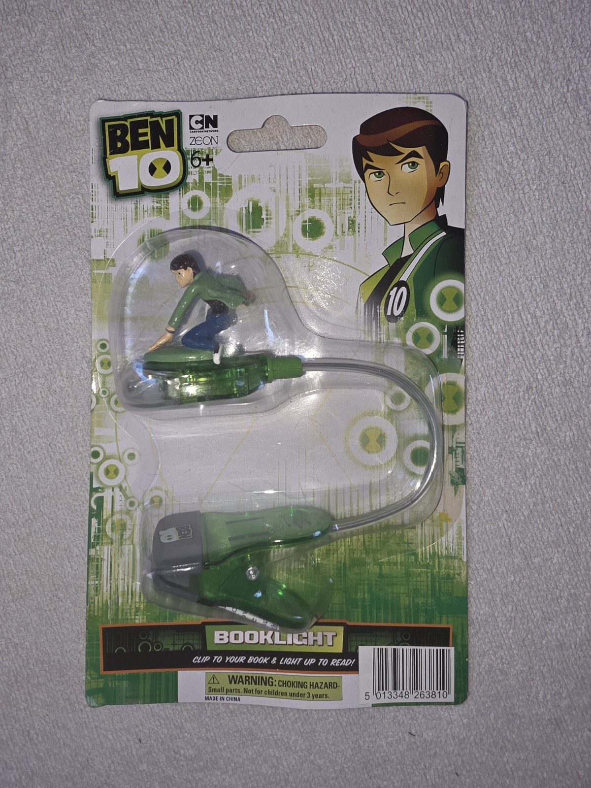 Vintage Ben 10 Clip-On Booklight - Sigillato - Zeon Cartoon Network