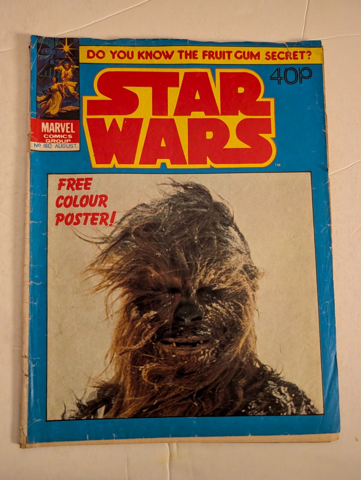 Star Wars Monthly #160, August 1982, Marvel UK. Incomplete, Missing Pin-Up.