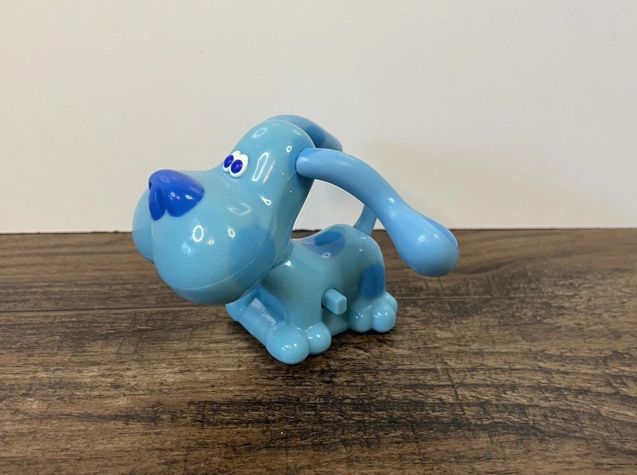 Blue's Clues Wind Up Dancing Blue Figura Animale Viacom Metro Cucciolo Giocattolo Blues