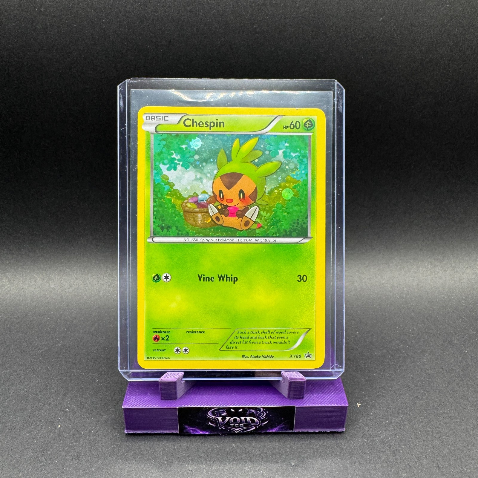 Chespin Pokemon XY Promos XY88 Black Star Cosmos Holo Mid Era HP Atsuko Nishida