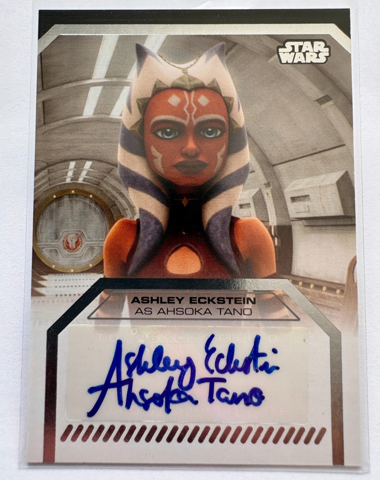 AUTOGRAFO STAR WARS TOPPS GALACTIC FILES ASHLEY ECKSTEIN AS AHSOKA TANO