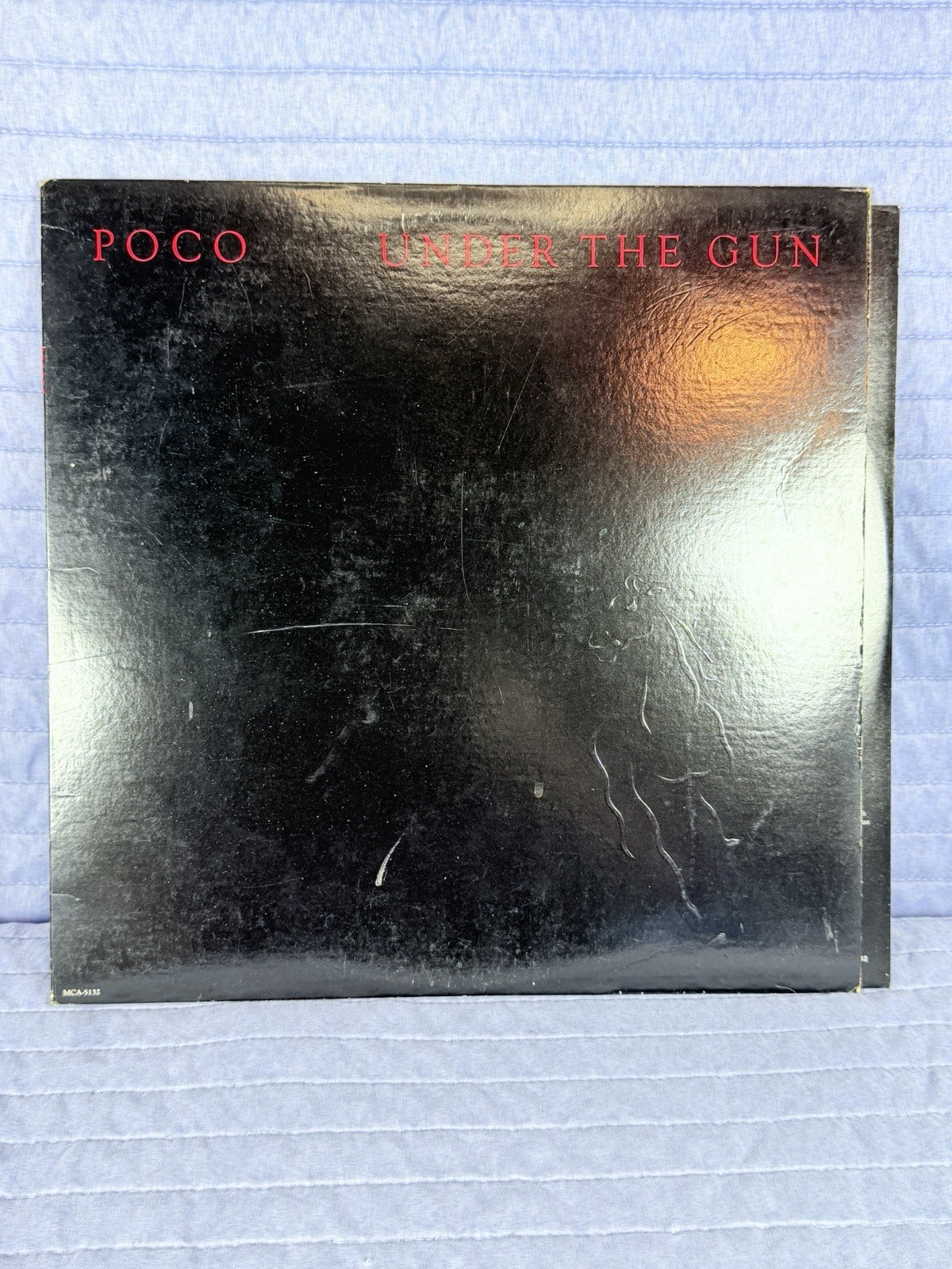 Poco Under The Gun LP 1980 MCA-5132 Vinyl Original Inner Sleeve Country Rock