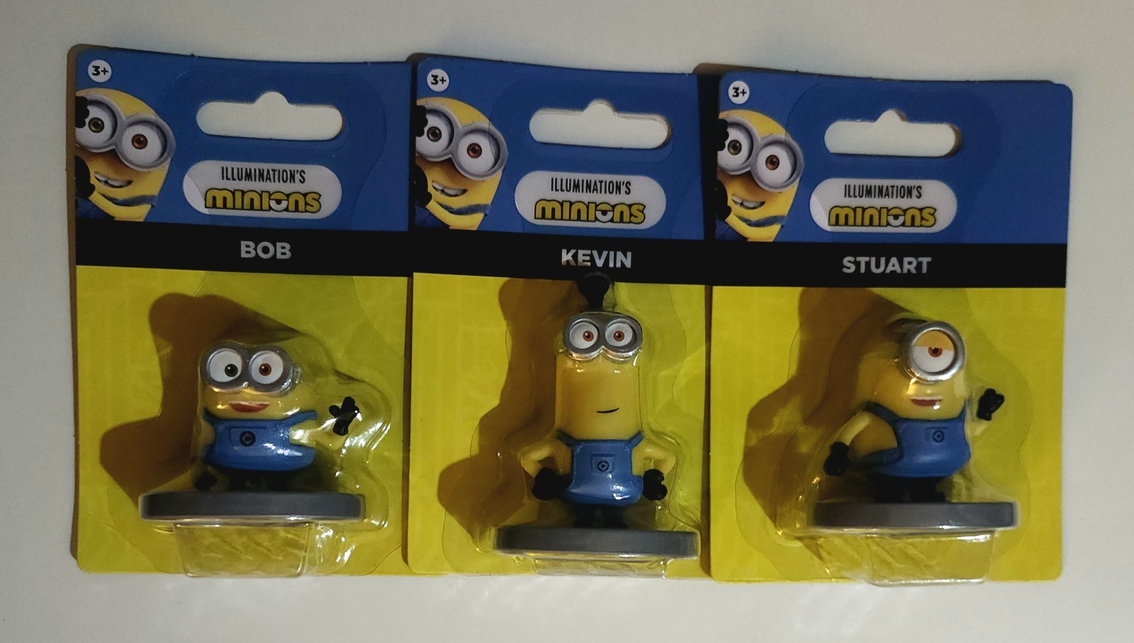 Illumination's MINIONS Bob Kevin Stuart MINI Figure Lot of (3) Just Play Sealed 