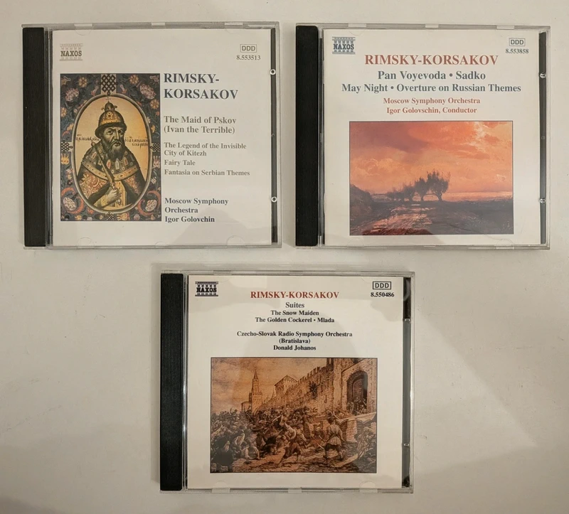 Lotto 3 CD Rimsky-Korsakov (Naxos) Suite Orchestrali e Poemi Sinfonici – Blocco o Singoli