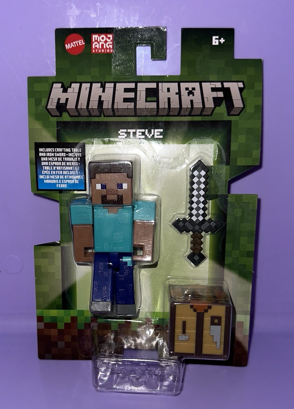 Mattel Minecraft Steve Figura con accessori JCN28-4B13