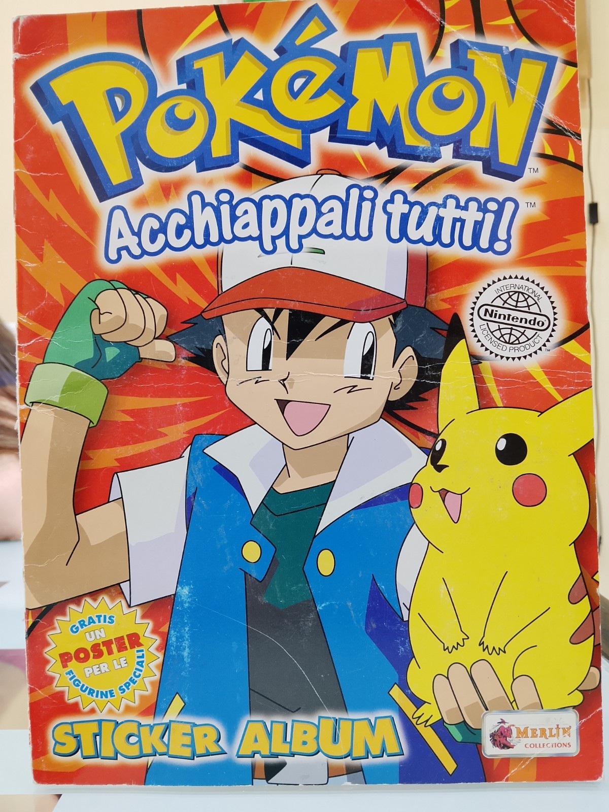 Pokemon Acchiappali Tutti Album Merlin QUASI COMPLETO -9 figurine no poster