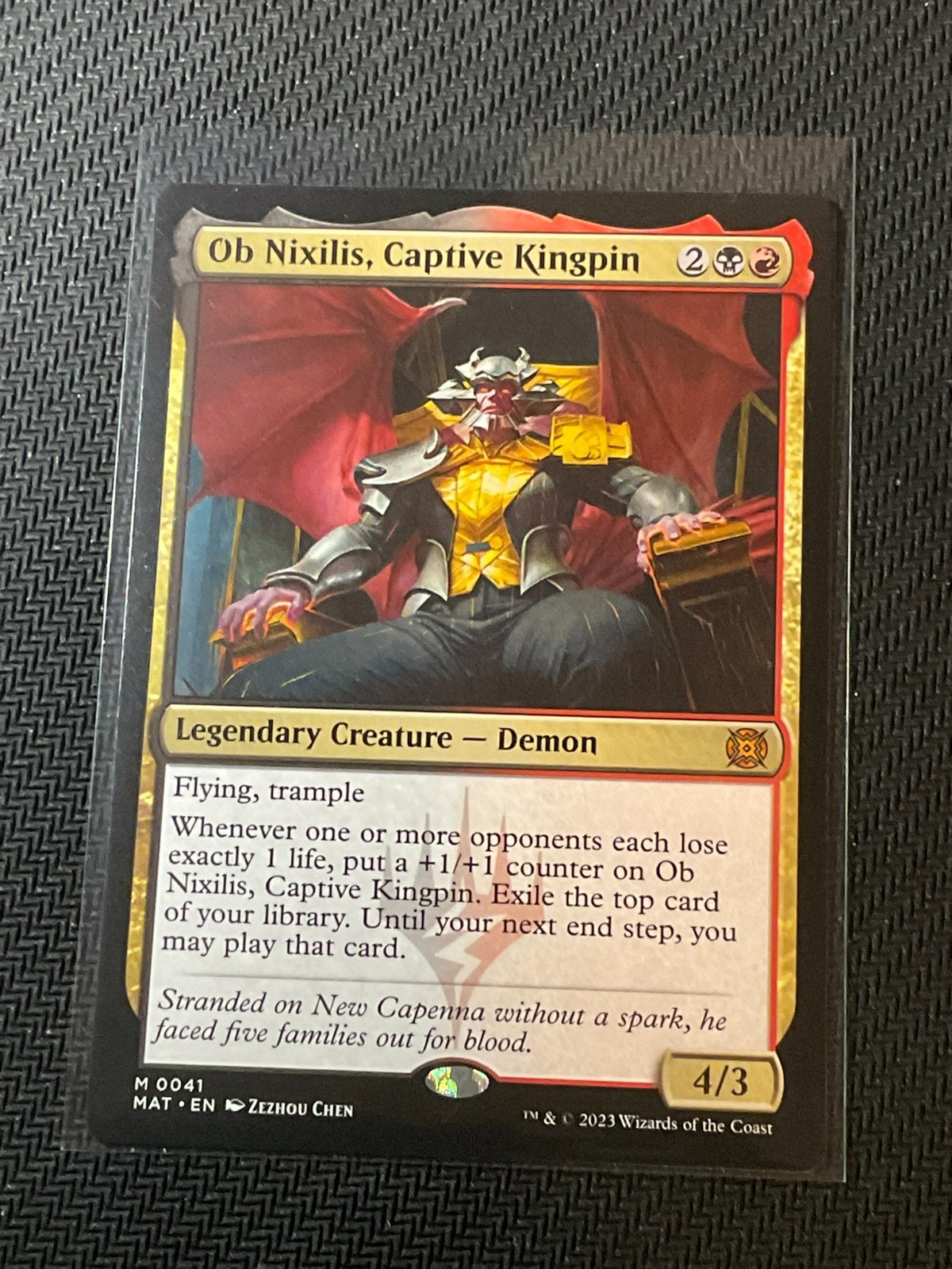 Ob Nixilis, Captive Kingpin NM, English MTG March of the Machine: The Aftermath