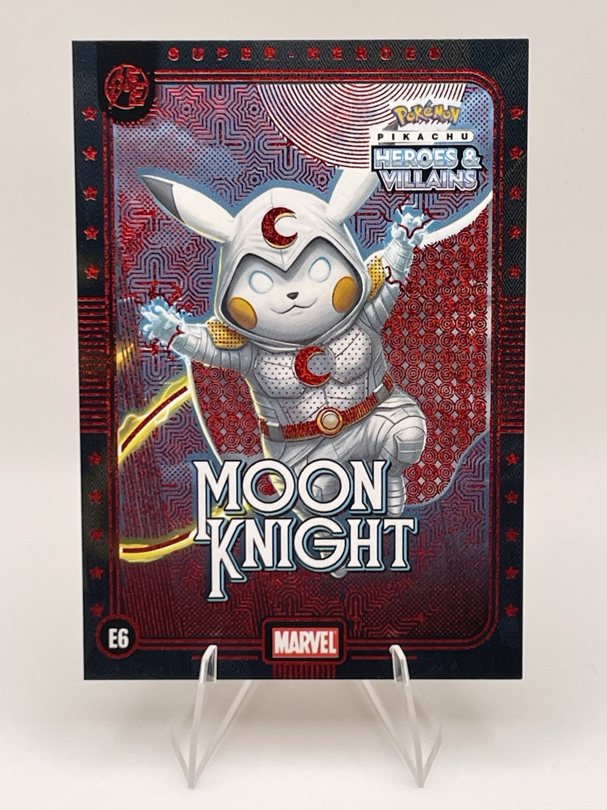 2025 Flash Edition Pokemon Pikachu Eroi e Cattivi MOON KNIGHT Red Foil #E6