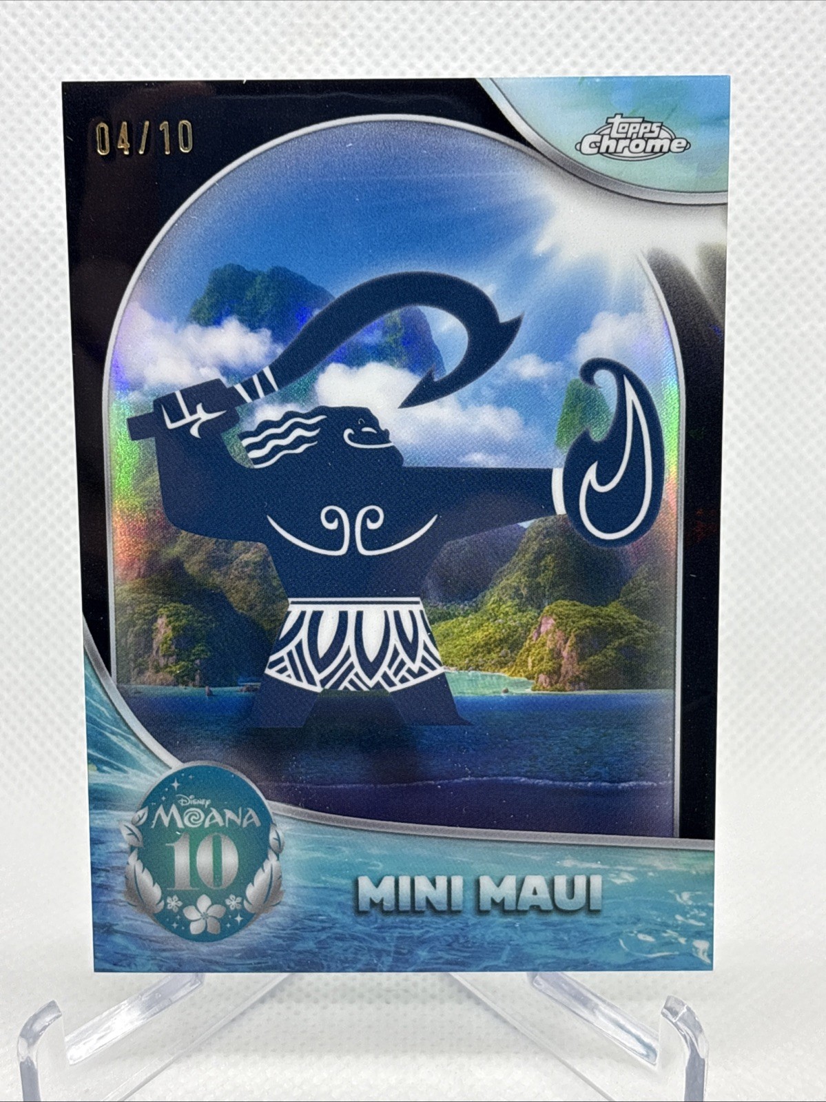 2026 Topps Chrome Disney MINI MAUI rifrattore nero #4/10 Moana #MN-6