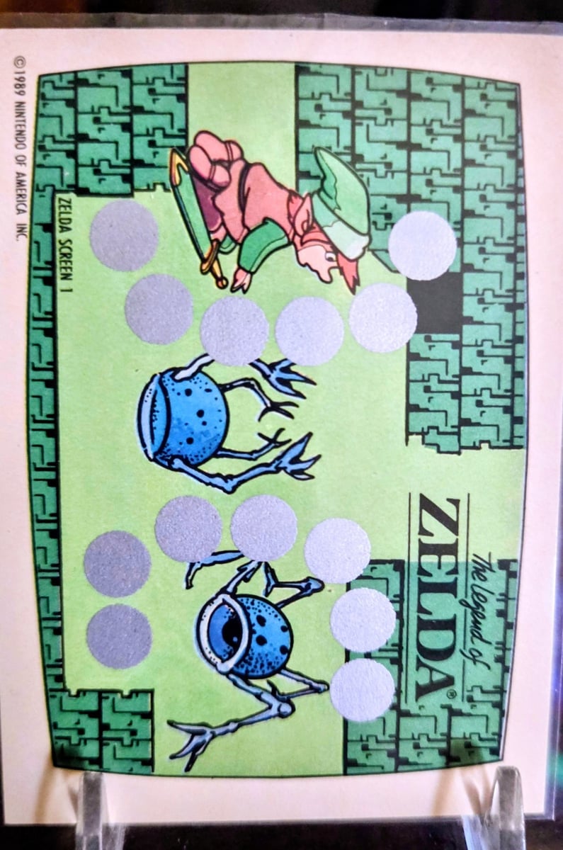1989 Topps Nintendo Legend of Zelda Scratch-Off  Screen 1 NM/MT