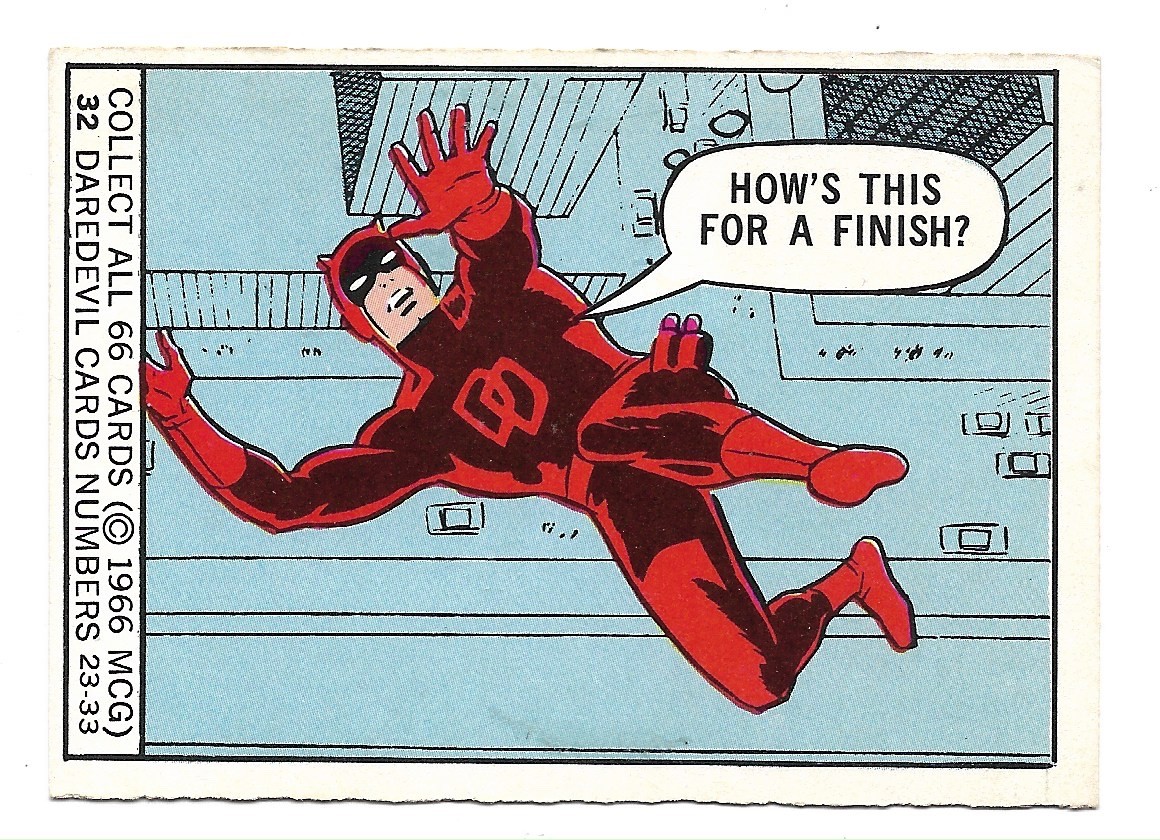 1966 Donruss Marvel Super Heroes DAREDEVIL #32 - Proprietario originale