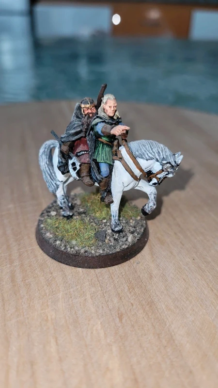 Legolas e Ghimli a cavallo. Il Signore degli Anelli