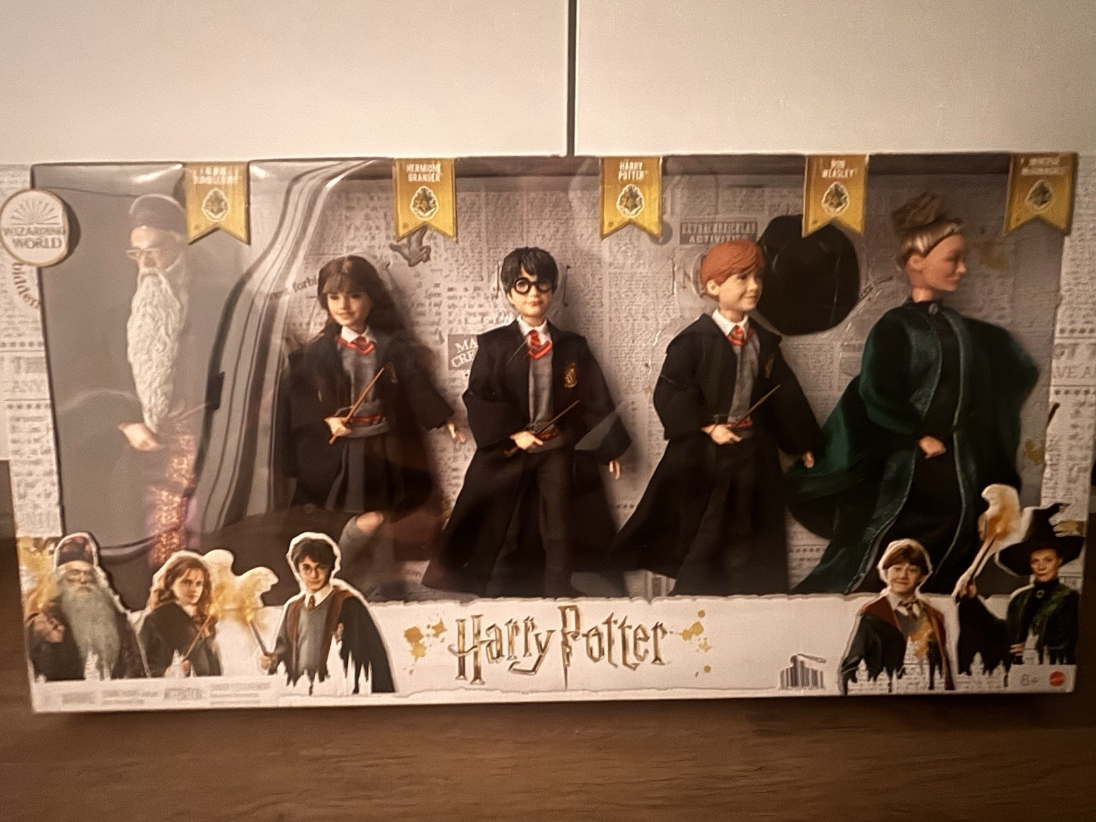 Bambola HARRY POTTER 12" 5 personaggi WB Hermione Ron Weasley Silente esclusiva**