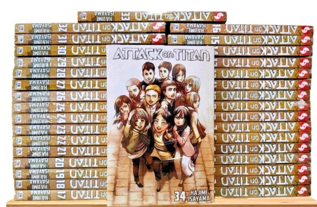 Attack On Titan volume 1-34 manga fumetto di Hajime Isayama set completo/mezzo inglese
