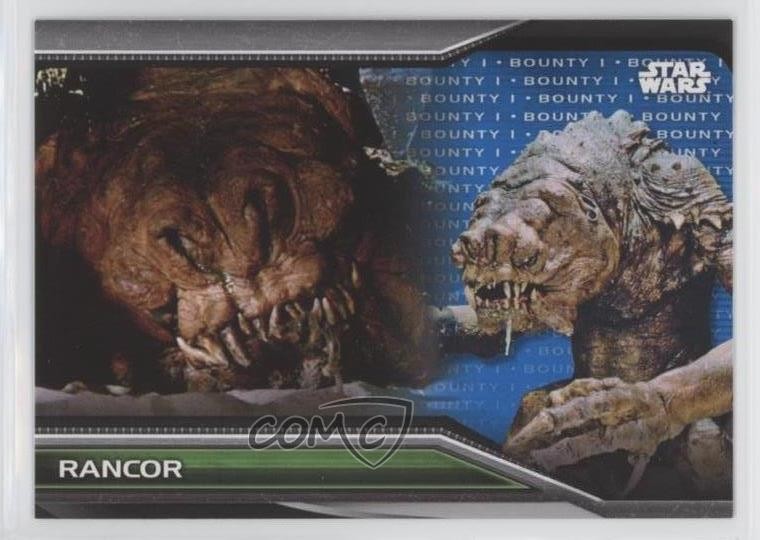 2021 Topps Star Wars Cacciatori di taglie Il ritorno dello Jedi livello 1 Rancor blu 0m4q