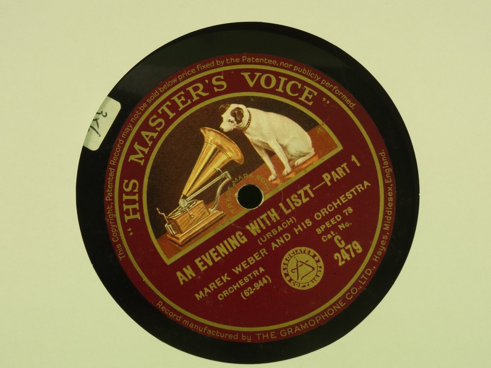 MAREK WEBER AND ORCHESTRA AN EVENING WITH LISZT PT 1 / AN EVENING WITH LI (444) 