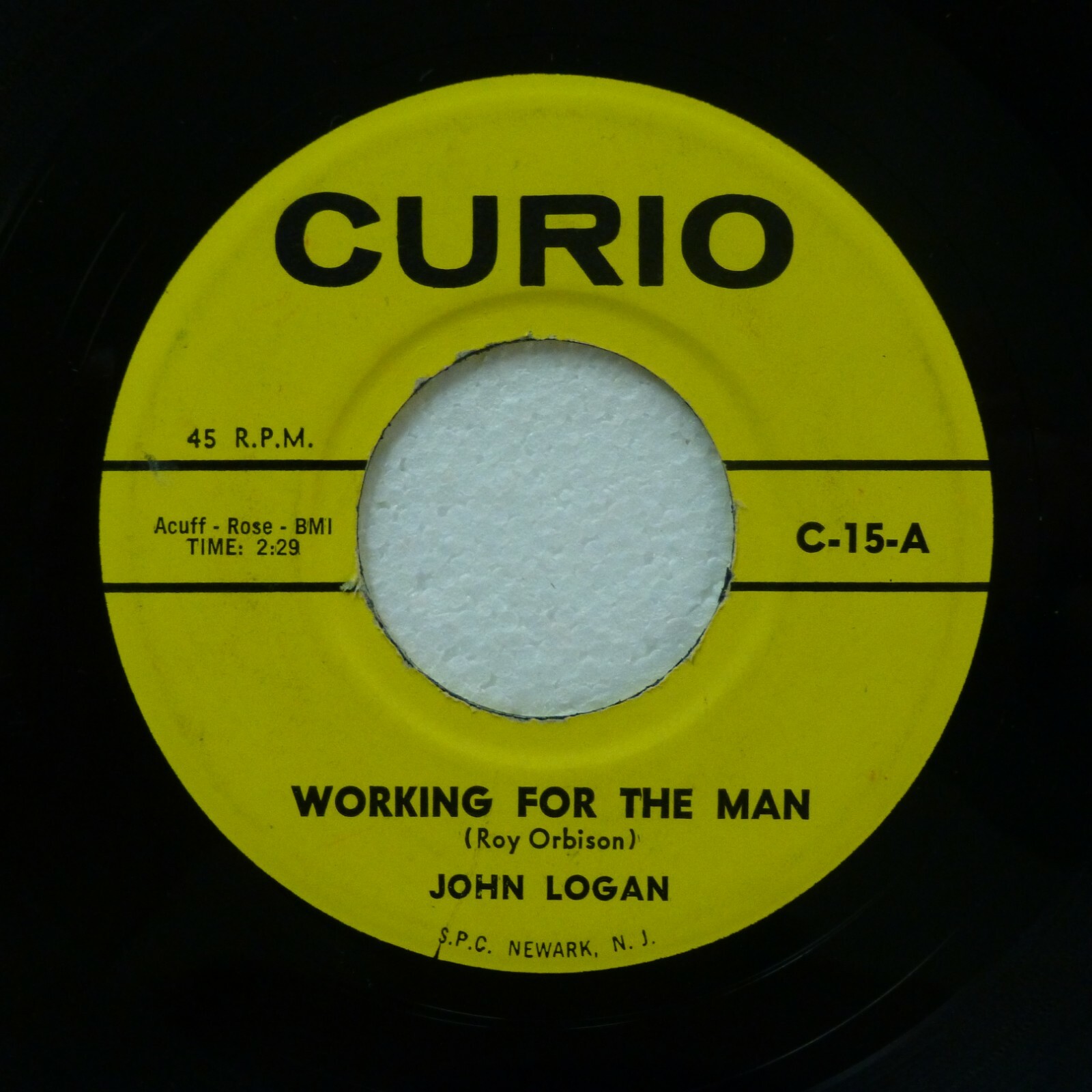 John Logan J. GREY & A. JACKS Desafinado 45 RPM 7" Curio Rock Single VG+