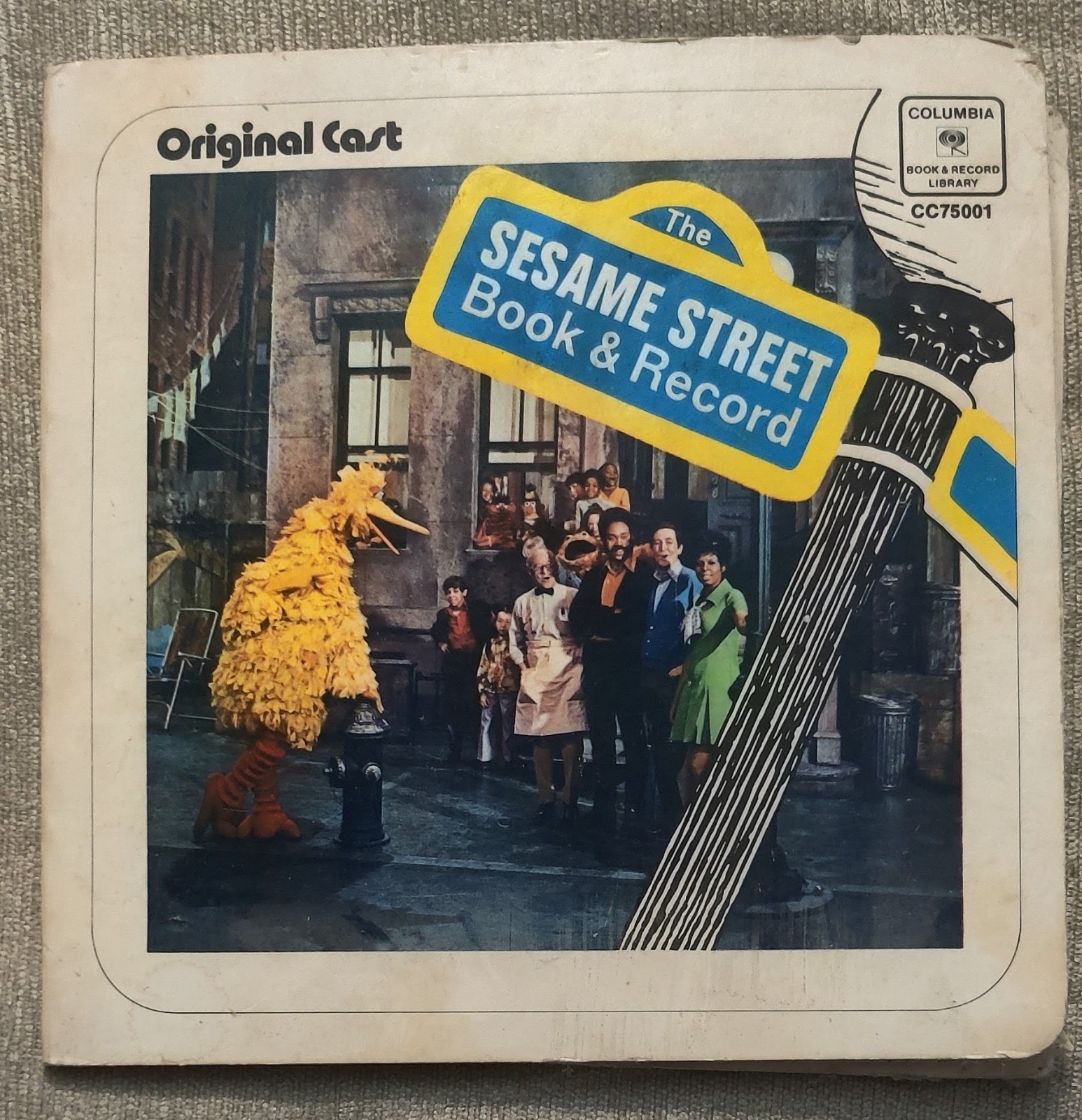 Sesame Street ORIGINAL OWNER 1970  Original Cast Vinyl LP Book and Record Album